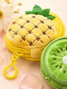XD 12pcs/6pcs/3pcs/1pc Multi-Functional Children's Fruit Pattern Coin Storage Bag, Compact And Ultra-Portable, Can Store Coins, Keys And Other Small Items, Also Can Be Decorated On Backpacks And Bags, A Gift That Children Love - Multicolor - View 8