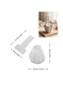 2pcs/Set Silicone Mold DIY Umbrella Shaped Plaster Resin Mold, 3D Umbrella Shaped Storage Can Silicone Mold, Suitable For Resin, Plaster Cement, Aromatherapy Candle Decor | Reusable, Easy To Demold - Multicolor - View 8