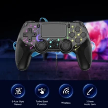 Starlight Fantasy P-4 Wireless Game Controller 600mAh Long Battery Life Fast Charging 4-Motor Vibration With Touchpad/Headphone Jack Compatible With P4/P4 Slim/P4 Pro Multi-Platform - View 4