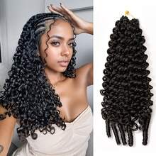 Ekstensi Rambut Manusia Keriting Burma untuk Crochet, Kemasan 100g. Rambut Manusia Alami dengan Pola Keriting Rapat, Tekstur Lembut dan Lentur, Perawatan Mudah, Mudah Disisir, Desain Tanpa Crochet, Pemasangan Cepat, Dapat Digunakan Kembali, Tahan Lama untuk Penataan Rambut Sehari-hari. - Natural Black - View 1