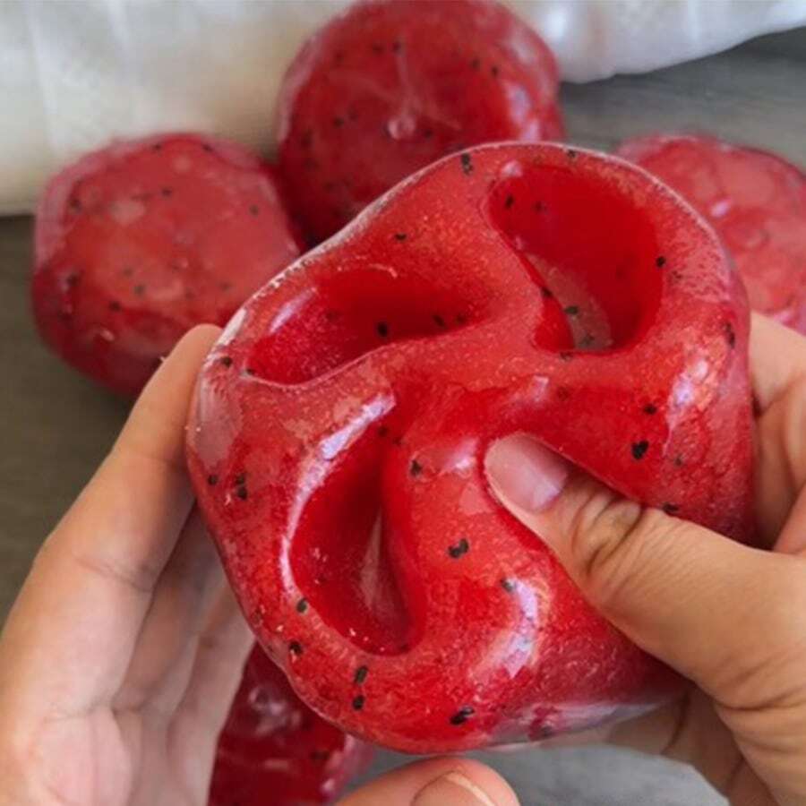 西瓜冰淇淋球 砂感觸感 紓壓減壓玩具 生日派對萬聖節最佳禮物 - 彩色 - 查看 1