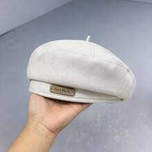 1/2 piezas - Boina francesa de gran tamaño para mujer, boina de mezcla de lana vintage de moda, gorro de artista suave que estiliza el rostro, versátil y elegante para otoño e invierno - Multicolor - Ver 13