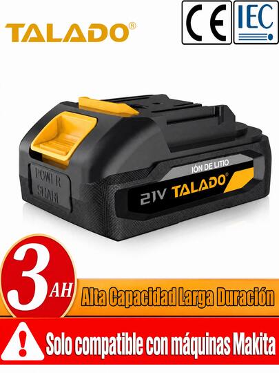 6000/3000mAh de alta capacidad, 2X tiempo de trabajo,Más de 1000 ciclos de carga, vida útil +2X,Protección múltiple (sobrecalentamiento, sobrevoltaje, etc.)Compatible con múltiples herramientas eléctricas