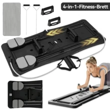 Pilates Board - Pilates Reformer Set, Multi-Purpose Foldable Pilates Reformer Board For Home, 4 In 1 Pilates Sliding Board(Black) - Black - View 1