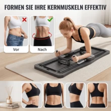 Pilates Board - Pilates Reformer Set, Multi-Purpose Foldable Pilates Reformer Board For Home, 4 In 1 Pilates Sliding Board(Black) - Black - View 2