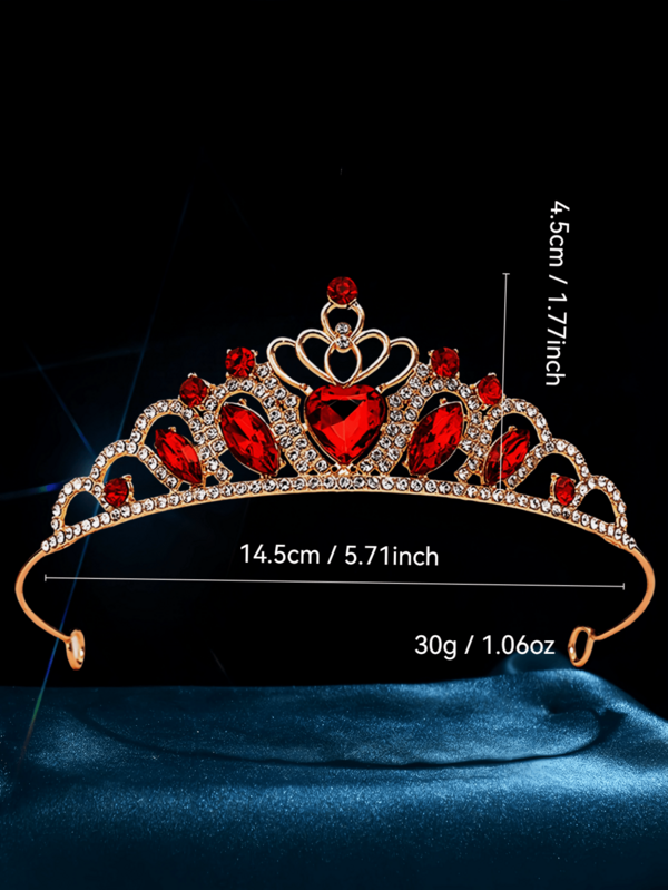 GCGIGUI 1pc Geometric Pattern Party Zinc Alloy Bridal Headpiece Princess Mini Hair Hoop, Wedding Dress Birthday Gift, Year-Round Valentine's Day Accessories,S