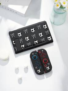 1pc Football Collage Bow Print Pattern Switch Protective Case, Storage Bag, Suitable For Switch2 (2025)/Switch OLED/Switch NS/Lite, New Switch2 Generation Game Accessory Protective Cover, Battery Life Version Game Console Accessory Protective Cover, Best Gift For SWITCH Players - Multicolor - View 12