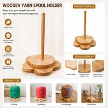 Crochet, Sewing Supplies, Needle And Thread Kit, Yarn Holder, Knitting, Crochet Accessories, Sewing, Sewing Tools, Wooden Yarn Rack, Yarn Spindle Rack, Rotating Yarn Dispenser, Anti-Tangle Yarn Rack, Knitting Yarn Storage Rack, Crochet Yarn Rack, Flower-Shaped Base Yarn Rack, Knitted Yarn Rack, Knitting Craft Accessories - Single-axis Flower - View 8