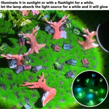 7-Color Glow-In-The-Dark Mini Light Micro Landscape Ornament, No Electricity Required Solid Resin Waterproof & Sun-Resistant, Healing Fairy Tale Style, Suitable For Garden Yard Balcony DIY Landscaping And Holiday Atmosphere Decoration Craft - A - View 8