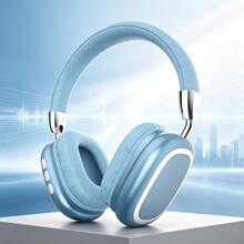 Gerripuer 新款耳罩式無線耳機，HIFI 高解析通話，舒適 MP3 音樂，通用手機，Type-C，可折疊、可旋轉、可伸縮，ABS 塑料搭配金屬質感，高端商務禮品無線耳機 - 藍色 - 查看 4