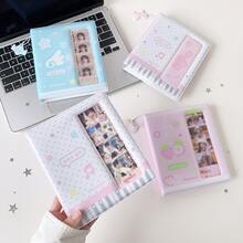 1pc Pastel Polka DotPhotocard Album With Cute Pendant Chain, Photo Card Holder Book Aesthetic Star Wing Music Note Design Idol Photocard Collect Book Portable Card Storage Binder For Fans DIY Card Organizer Gift,Card Holder - Photo Album - View 5
