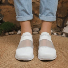Women's Quick-Dry Water Shoes, Breathable Knitted Mesh, Non-Slip Barefoot Diving Shoes, Gradient Sole, Suitable For Beach, Swimming, Yoga, Casual - 1688 Fish Silk White - View 4