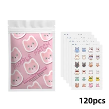 120pcs Cartoon Acne Patches, Cute Cat-Shaped Facial Concealer Acne Patches, Gentle & Non-Irritating, Unisex - Acne Patches - View 5
