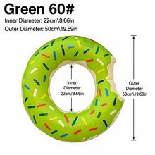 Adult And Children Donut Shaped Swim Ring, Swimming Pool Party Decoration Inflatable Float, Lake Water Floating Toy - Multicolor - View 12