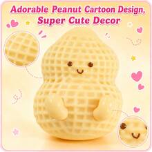 1/3pcs Cute Peanut Shaped Squeeze Toy, Children's Day Gift, Classroom Reward, Party Favor, Office Toy, Desk Decor, Playable During Work, Perfect Children's Birthday Gift, Suitable For Any Holiday Worldwide - Multicolor - View 4