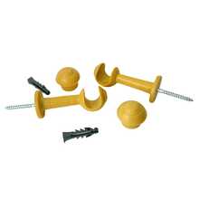 Kit With 6 Simple Curtain Rod Supports Pair With 19mm End - IVORY - View 11