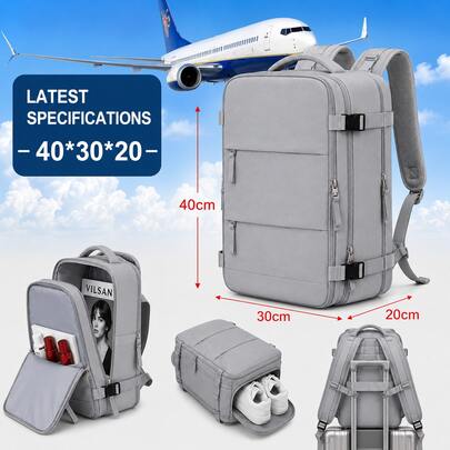 Ryanair Carry-On Bag - 40 X 20 X 30 Cm (15.75 X 7.87 X 9.84 In), New Size, Best-Selling Large-Capacity Travel Backpack With Shoe Compartment, Unisex,