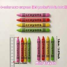 兒童迷你大包裝蠟筆油粉彩，繪畫用品，返校用品，教室美術工具，派對小禮物，塗鴉蠟筆棒，學生彩色蠟筆，多尺寸蠟筆套組，手工藝用品 - 彩色 - 查看 4