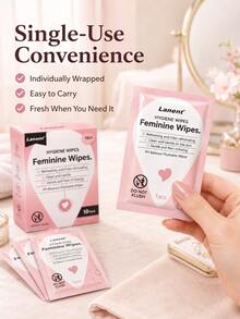 18PCS Feminine Personal Care Wet Wipes, Individually Wrapped Portable Cleansing Wipes For Women, Pocket Size Refreshing Cloths For Daily Bathroom Use, Period Days, Travel Essentials, Office, Gym, Outdoor, Purse & On-The-Go Hygiene - 18pcs盒裝 - 查看 5