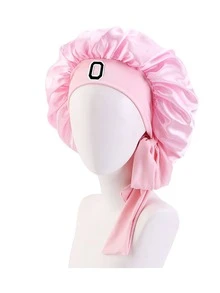 1pc Women's Satin Bow Long Tie Sleep Cap, Adjustable Sleep Cap, Suitable For Curly Hair, Silky Anti-Static Night Headscarf, Sleep Hair Care Cap - Multicolor - View 23
