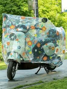 1/3/5pcs Universal Electric Bicycle, Bicycle And Motorcycle Sunshade Cover, Thickened Waterproof Windproof All-Season Vehicle Cover, Outdoor Dust Protection Cover - Random Color - Multicolor - View 3