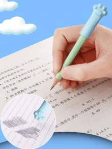 10pcs Cute Cat Paw Shaped Pencil Caps/Cartoon Pencil Holders, Silicone Pencil Protectors, Suitable For Elementary Students, Boys And Girls Back To School Season (Random Color And Style) - Random Style - View 9