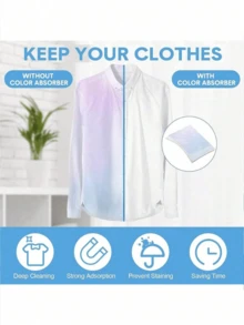 240pcs Color Catcher Sheets, Prevent Clothes Fading And Color Bleeding, Lock Original Color, Suitable For Washing Machine Cleaning Clothes, Bed Sheets, Curtains, Various Fabrics And Household Items, Can Be Used For Home And Dorm - White - View 4