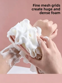 Long Double-Sided Exfoliating Bath Strap, Foaming Back Scrubbing Brush, Home Bathroom Skin Cleaning Tool. Suitable For School, Home, Bathroom, Etc., Essential Item For Back To School Season. - Multicolor - View 3
