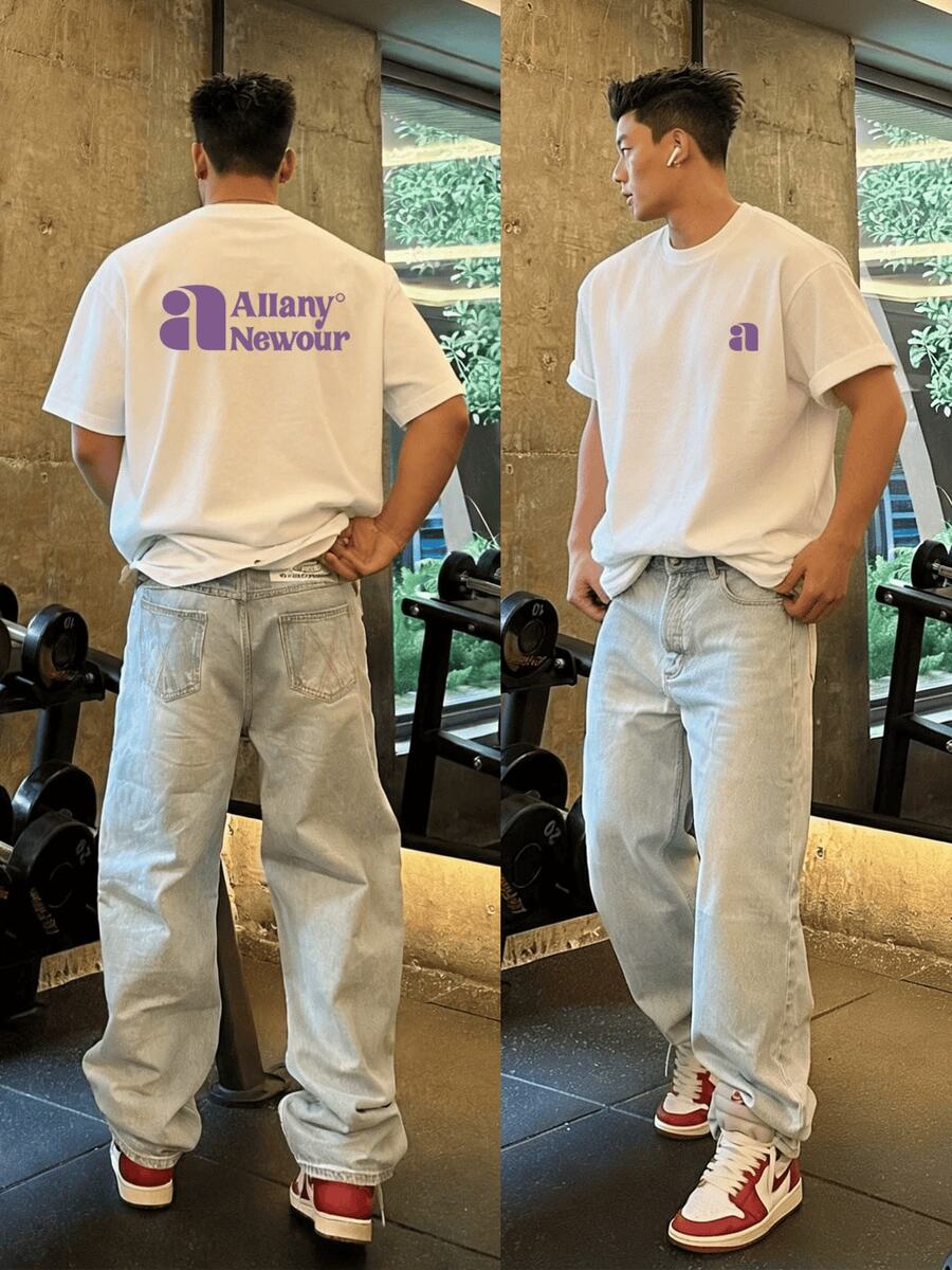 New Summer Arrivals: Men's Short-Sleeved T-Shirt, Cotton Material, Casual Print, Breathable. - White - View 1