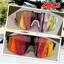 Lunettes de sport mode unisexes, idéales pour le cyclisme, l'entraînement et la compétition en plein air, y compris le vélo/la moto, la conduite, les activités de plein air, le marathon, combinant la mode et la fonctionnalité, accessoires de cyclisme, lunettes/lunettes de protection de cyclisme - Multicolore - Voir 17
