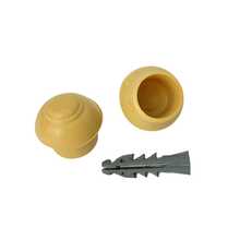 Kit With 6 Simple Curtain Rod Supports Pair With 19mm End - IVORY - View 9