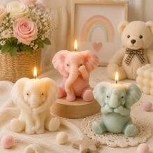 Elephant Candle Silicone Mold 3D Cute Elephant Animal Shape Wax Mold DIY Handmade Candle Making Tool Craft Mold For Home Decor Gift - Elephant - View 3