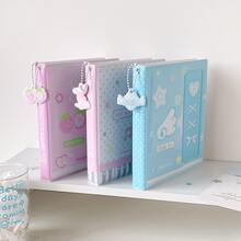 1pc Pastel Polka DotPhotocard Album With Cute Pendant Chain, Photo Card Holder Book Aesthetic Star Wing Music Note Design Idol Photocard Collect Book Portable Card Storage Binder For Fans DIY Card Organizer Gift,Card Holder - Photo Album - View 6