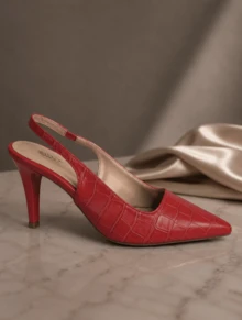 Mozione Women Heeled Sandals - Đỏ - Xem 12