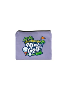 Golf Ball Theme Printed Sports Pouch, "Just Here For Mini Golf" Letter Print Storage Bag, Portable Makeup Bag, Toiletry Storage Bag, Golf Ball Essential Cartoon Print Storage Bag, Portable Makeup Bag, Fun Letter And Golf Theme Pattern, Large Capacity Storage Bag, Golf Tool Storage Bag, Suitable For Golf Course, Driving Range, Country Club - Multicolor - View 13