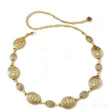 1 pieza Cadena de cintura metálica elegante con corazón tallado en estilo retro, para verano, escuela, otoño, Halloween - 11 cadenas de cintura de amor - Ver 10