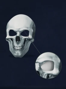 1pc Halloween Glow-In-The-Dark Skeleton Mask, Made Of Long-Lasting Phosphorescent Material, Absorbs Light During The Day And Under Light, Automatically Glows After Lights Off, Halloween Costume, Christmas Horror Theme, Day Of The Dead Party; Escape Room Prop, Haunted House Performance, Mystery Game, Electronic Music Festival, Comic Convention Cosplay - View 6