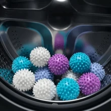 DHboying 1/2/4/6pcs Reusable Magic Laundry Balls, Mini Cute Accessories, Gentle Home Clothing Balls Anti-Tangle Laundry Solution, Reduce Wrinkles, Washing Machine Accessories, Mini Laundry Beads - Laundry Balls - [Laundry Miracle, Powerful Stain Removal] - View 11