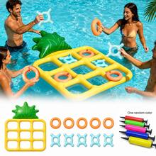 Pool Game Set Reusable Giant Inflatable Floating Pineapple Tic Tac Toe And Toss Game Durable Portable Easy To Operate Suitable For Beach Camping Garden Summer Holiday Outdoor Water Fun Swimming Backyard Activities Carnival Party Adults Family 2-10 Players - Multicolor - View 2