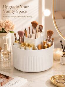 1pc Desktop Makeup Brush Holder, Cosmetic Storage Rack For Storing Eyeshadow, Lipstick And Brushes, Room, Home, Bedroom, Bathroom, House, Desk, Accessories, Fun Gift - Multicolor - View 6