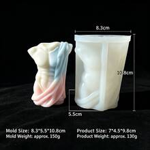 1pc Silicone Candle Mold Human Body Shape DIY Sexy Female Soap Plaster Making Tool Muscular Man Home Decor Candlelight Dinner Aromatherapy Candle Making Creative Gift - White - View 7