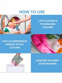 240pcs Color Catcher Sheets, Prevent Clothes Fading And Color Bleeding, Lock Original Color, Suitable For Washing Machine Cleaning Clothes, Bed Sheets, Curtains, Various Fabrics And Household Items, Can Be Used For Home And Dorm - White - View 8