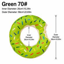 Adult And Children Donut Shaped Swim Ring, Swimming Pool Party Decoration Inflatable Float, Lake Water Floating Toy - Multicolor - View 9