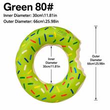 Adult And Children Donut Shaped Swim Ring, Swimming Pool Party Decoration Inflatable Float, Lake Water Floating Toy - Multicolor - View 14