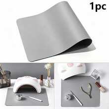 1pc Nail Art Desk Mat, Soft Microfiber PU Leather Nail Pad, Foldable Nail Support Pad, Reusable Desktop Nail Mat, Acrylic Nail Desk Mat, Nail Soft Pad - Multicolor - View 7
