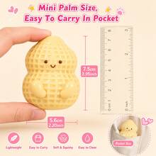 1/3pcs Cute Peanut Shaped Squeeze Toy, Children's Day Gift, Classroom Reward, Party Favor, Office Toy, Desk Decor, Playable During Work, Perfect Children's Birthday Gift, Suitable For Any Holiday Worldwide - Multicolor - View 2