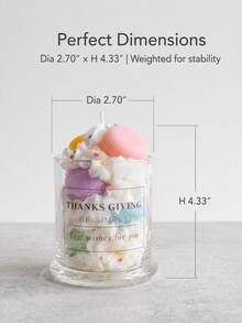 Layered Cake Shaped Soy Wax Candle, Romantic Pink Decorative Candle With Strawberry And Heart Design, Suitable For Holiday Gifts And Party Favors - Simulated Dessert Candles - View 2