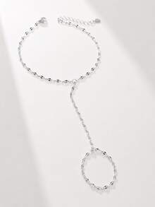 GLIMMER GI 1pc Women's S925 Sterling Silver Low-Allergy Chain Bracelet, European And American Style Versatile Fashion Daily New, Suitable For Daily Wear/Vacation/Valentine's Day/Birthday/Mother's Day Gift, European And American Style/Bohemian Style - Silver - View 7