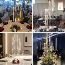 Vincidern 12PCS 8 Arm Acrylic Candelabra Candle Holder For Wedding,38.5inch Tall Clear Candlestick Holders With Shade For Anniversary Tables Party Valentine's Day Event Dinner Decoration ,No Candles Included - 8頭燭台 - 查看 2
