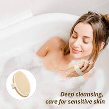1/2pcs Dry Body Brush - Improve Skin Health & Beauty - Natural Bristles - Removes Dead Skin & Toxins, Improves Cellulite, Boosts Lymphatic Function, Exfoliates, Stimulates Blood Circulation, Home Bathroom Decor, Autumn, Back To School - Oval Brush - View 8